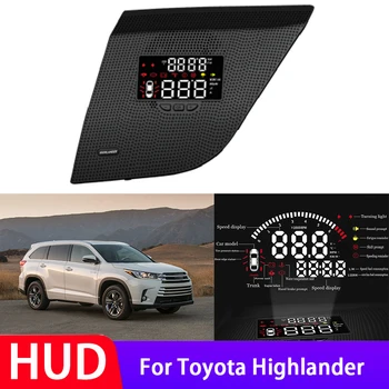 Eletrônico HUD Head-Up Display OBD para Toyota Highlander Velocidade do Carro Projetor Head-Up Display Para Transformar Auto Peças